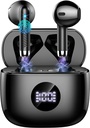 Earbuds nirkabel, Bluetooth 5.4 Ear Daya LED Tampilkan Headphone Bass Stereo, Earbuds Bluetooth in - Ear Noise Cancelling Mic, 40H Case Mini IP7 Sports Earphones for Android iOS