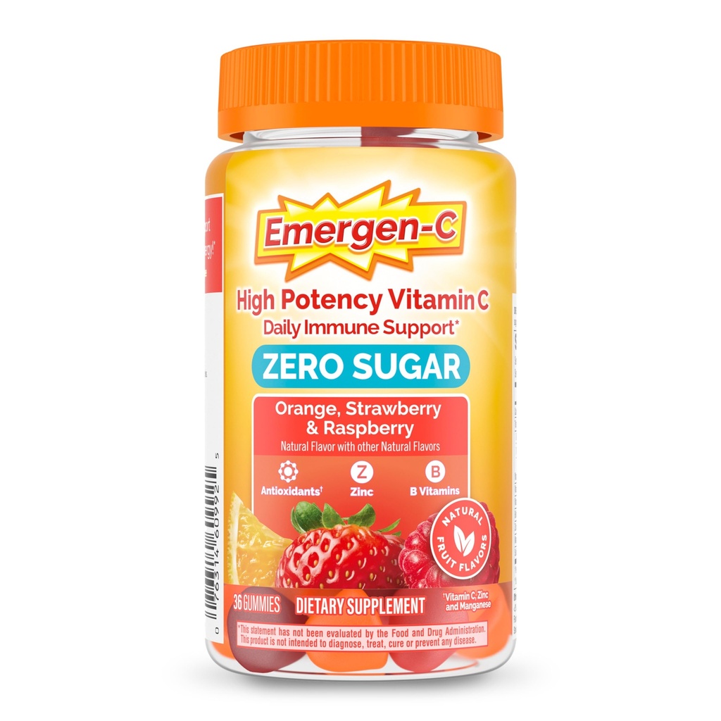 Emergen- C Zero Sugar Immune Dukungan Gummies Dewasa 36 Cacah