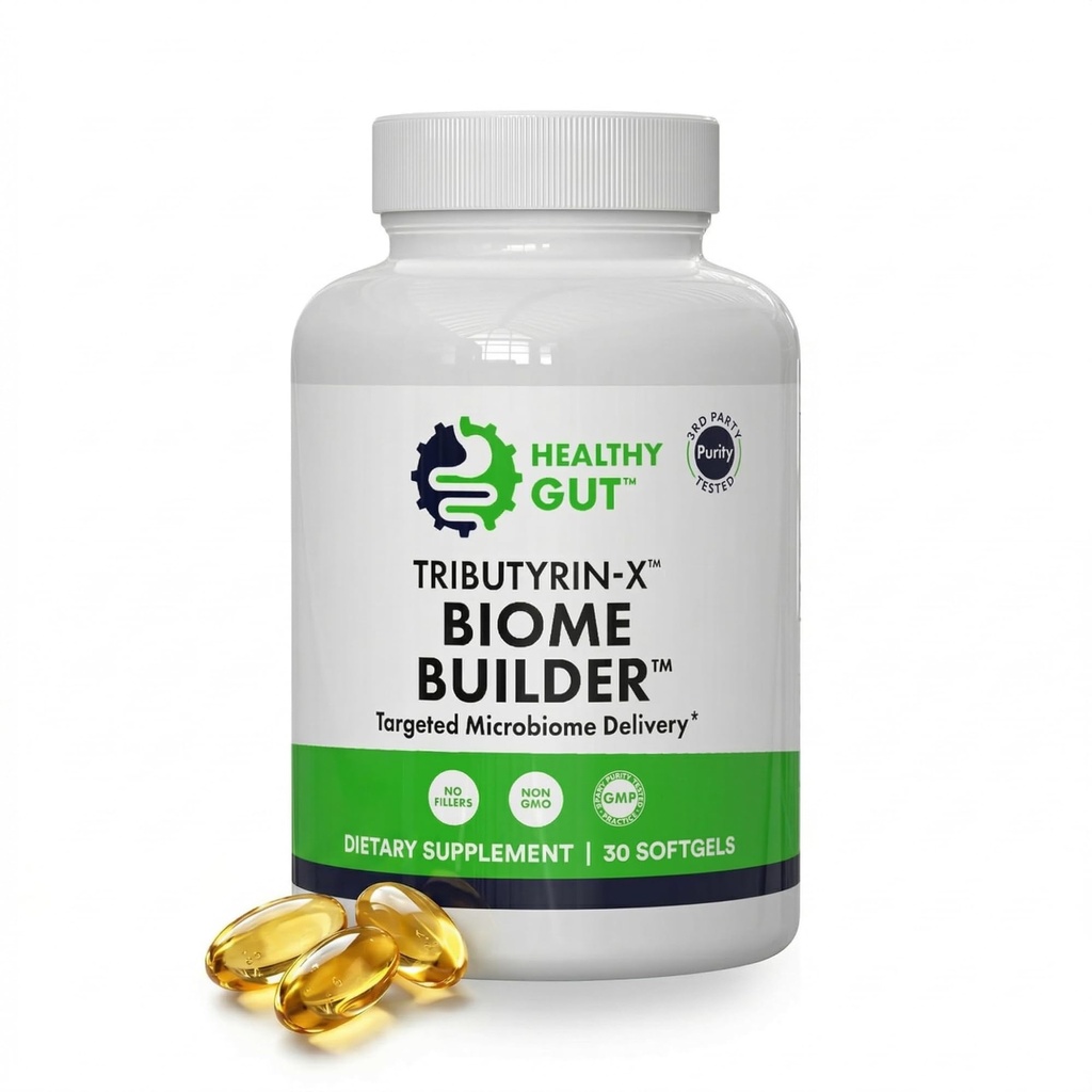 Sehat Gut Tributyrin- X 124; Paling Biosavailable Postbiotic for Gut Health & Leaky Gut Dut Duck Dupony 124; 99% Pure w / Zero Odor = 124; 30 Softgels