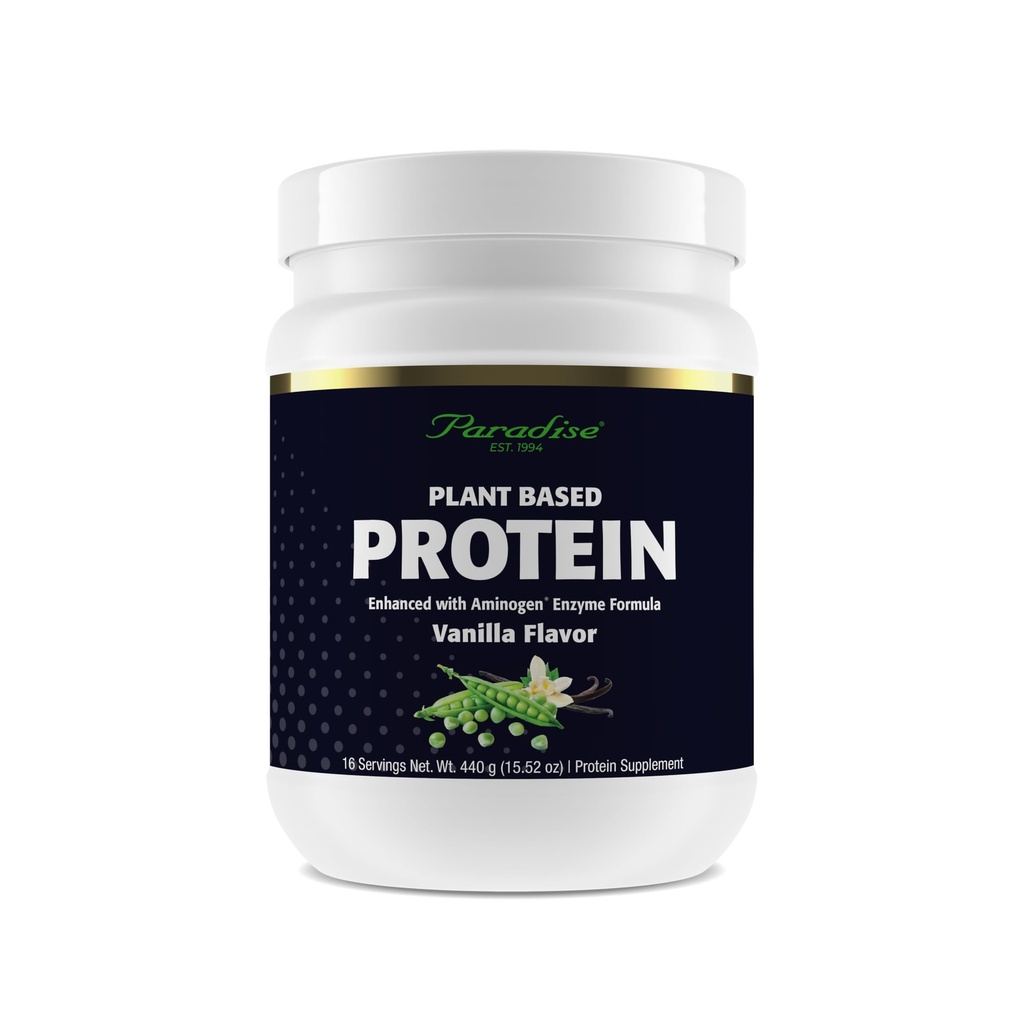 Paradise Herbs Certified Organic Pea Protein Powder, Vanilla Flavor, Vegan, Gluten Free, Non-GMO, Keto, Paleo, 15 Servis, 15.87 oz