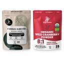 Powder Jungle Ultimate Men 's Wellness Duo: 5oz Fadogia Agrestis Extract & 5os Organic Wild Cranberry Powder - Suplemen Fadogia Nigeria untuk Drive & Passion, USDA Cerdenfied Cranberry Superfood
