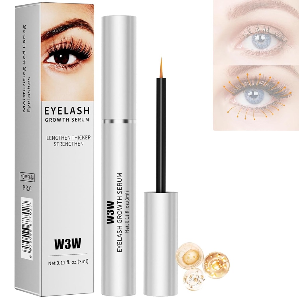 Lash Serum, Eyelash Growth Serum, Lash Serum untuk Eyelash Enhance, Eyelash Lash Serum untuk Pertumbuhan Eyelash, Boost Lash Serum, Formula Lanjutan untuk Longer, Fuller and Thicker Lashes Brows