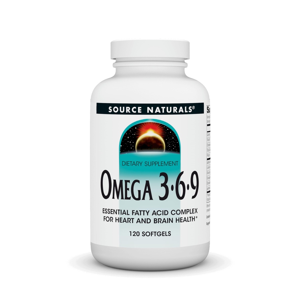 Sumber Omega 3-6-9, Kompleks Acid Gendut untuk Kesehatan Hati dan Otak * - 120 Softgels