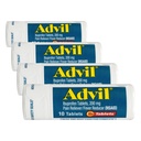 Advil Pain Reliever and Fever Reducer, Pain Relief Medicine with Ibuprofen 200mg for Headache, Backache, Menstrual Pain and Joint Pain Relief - 10 Talet berlapis (Paket 4)