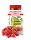 Strawberry Flavored Vitamin B Complex Gummies - B Complex with Vitamin C - Support Nervous System and Boosts Energy Levels - Assist with Cognitive Frction - Great Tasting and Easy to Swallow