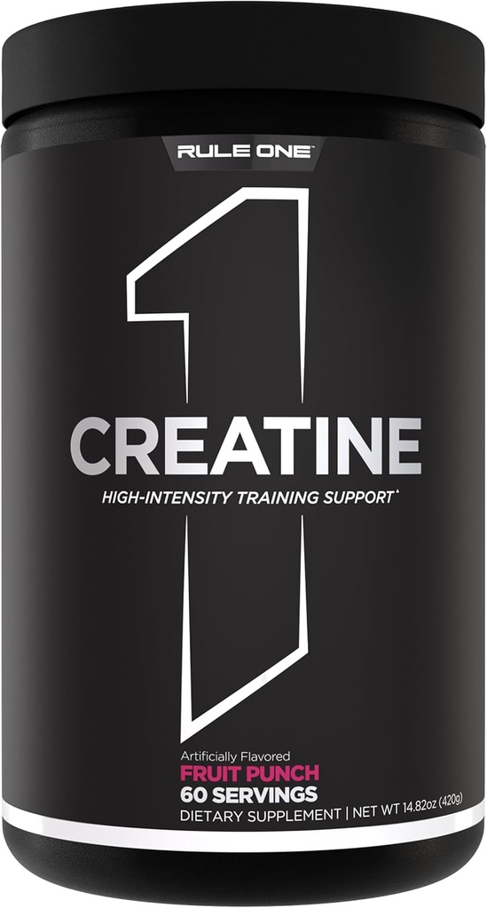 Aturan 1 Creatine Powder - Pure Micronized Creatine Monohydrate for High- Intensity Exercise and Lean Body Mass Support, Flavored and Unflamited (60 Servings, Fruit Punch)