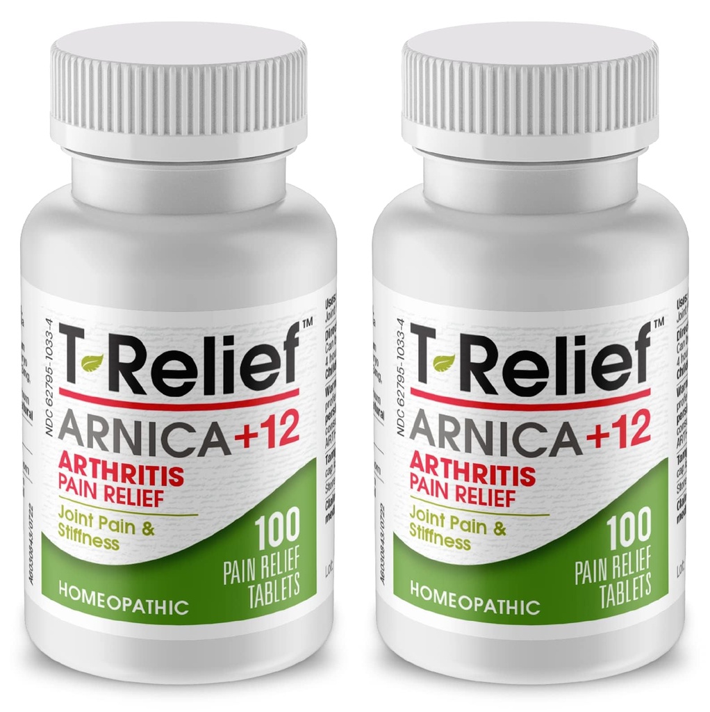 T-Relief Ekstra Kekuatan Arthritis Arnica + 12 Pain Relifeing Natural Medicines Bantuan Kurangi Penderitaan Aches & Nyeri dalam Joints Tentu - 100 Tablets (2 Pack)