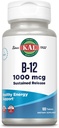 KAL Vitamin B12 1000mcg, Suplemen Pelepasan kekal untuk Energi Kesehatan, Metabolisme, Kesehatan Jantung, Nerve dan Red Blood Cop, Long- Lasting Formula, Vegan, 100 Servis, 100 Tablet