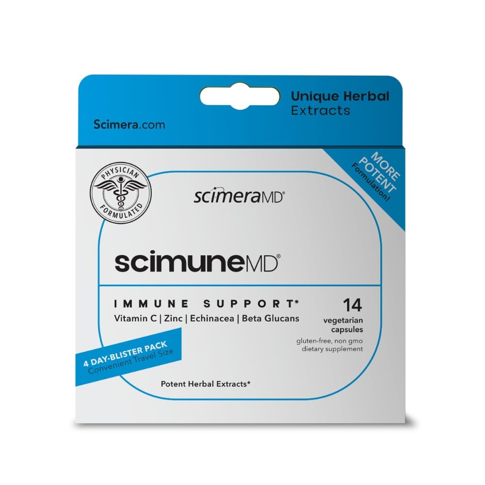 Suplemen Vitamin, Zinc, Quercetin, Vitamin C, Echinacea, dan Wellmune, 14 CT