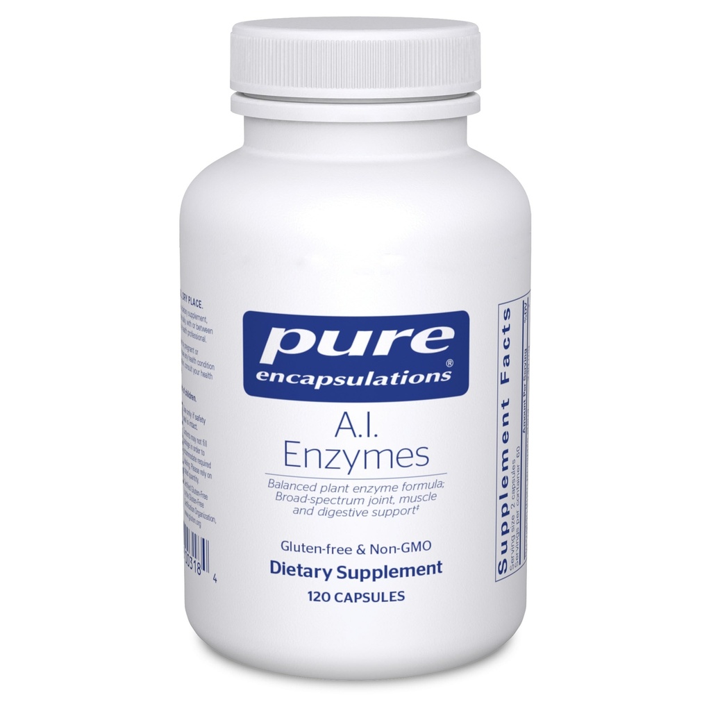 Ensulations Murni A.I. Enzymes 124; Balanced Plant Enzyme Formula untuk Gabungan, Muscle dan Digetsy Dukungan 126; 120 Kapsul