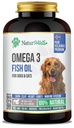 Tambahan Minyak Ikan Omega 3 untuk Anjing dan Kucing - 1000 mg DHA murni dan EPA Omegas - Menyediakan Coat Sehat dan Skin, Heart, Imune System, Joints and Hip - 180 softgels
