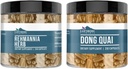 Elements Bumi Rehmannia Herb dan Dong Quai Bundle, 200 Capsules Masing-masing, Murni & Undiluted, Tidak Ada Addonves