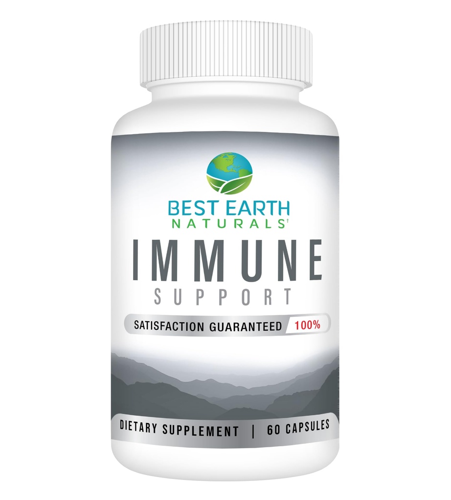 Suplemen Dukungan Immune Terbaik Bumi - Multi Vitamin untuk Orang dewasa dengan Vitamin C 30mg, Vitamin E 30 Iu, Turmeric, Mushroom, Suplemen Bawang & Lebih - 60 Kapsul
