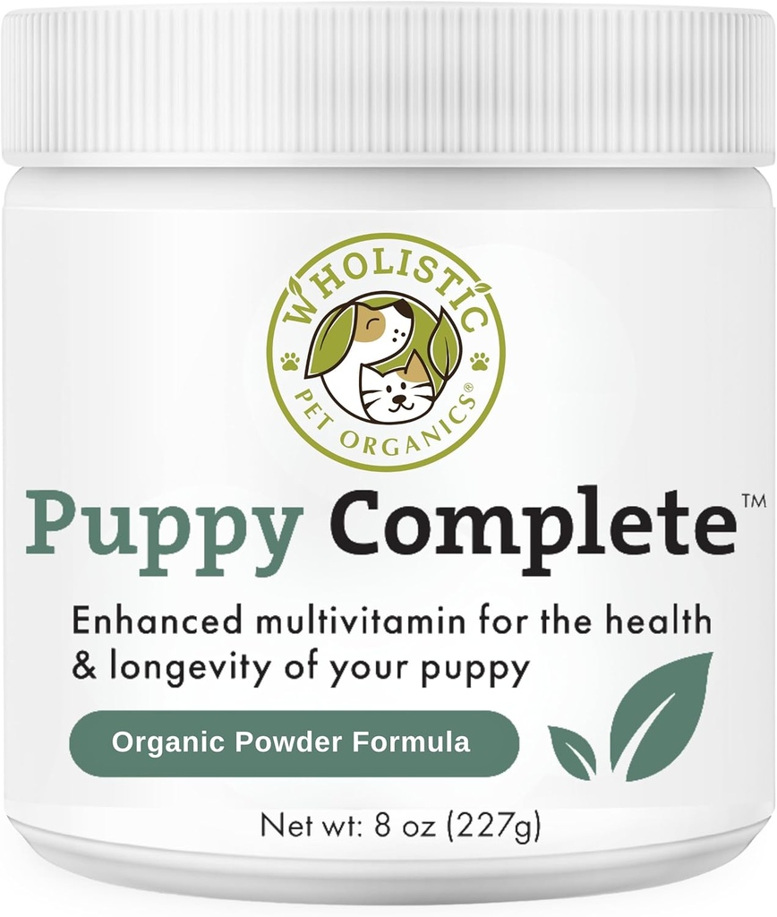 WHolistic Pet Organics Complete - Dog Multivitamin Powder - 8 Oz - Daily Dog Vitamin & Suplemen untuk Homemade Food - Sistem Imune, Skin, Coat & Overall Health - Kecil dan Besar Puppy