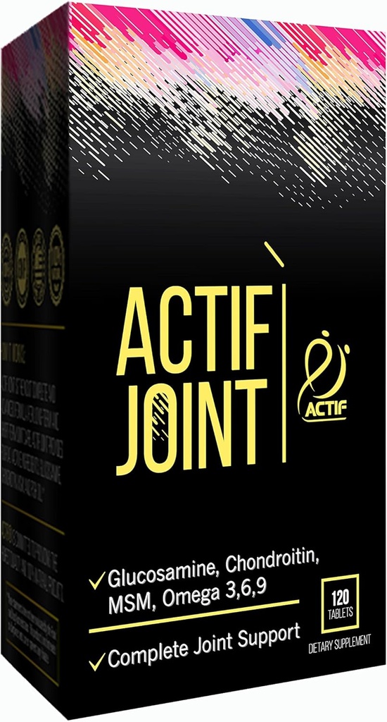Suplemen gabungan ACTIF 4-1 Maksimum Relief, Dukungan Bersama Penuh Formula, Non GMO, 120ct, Dibuat di AS
