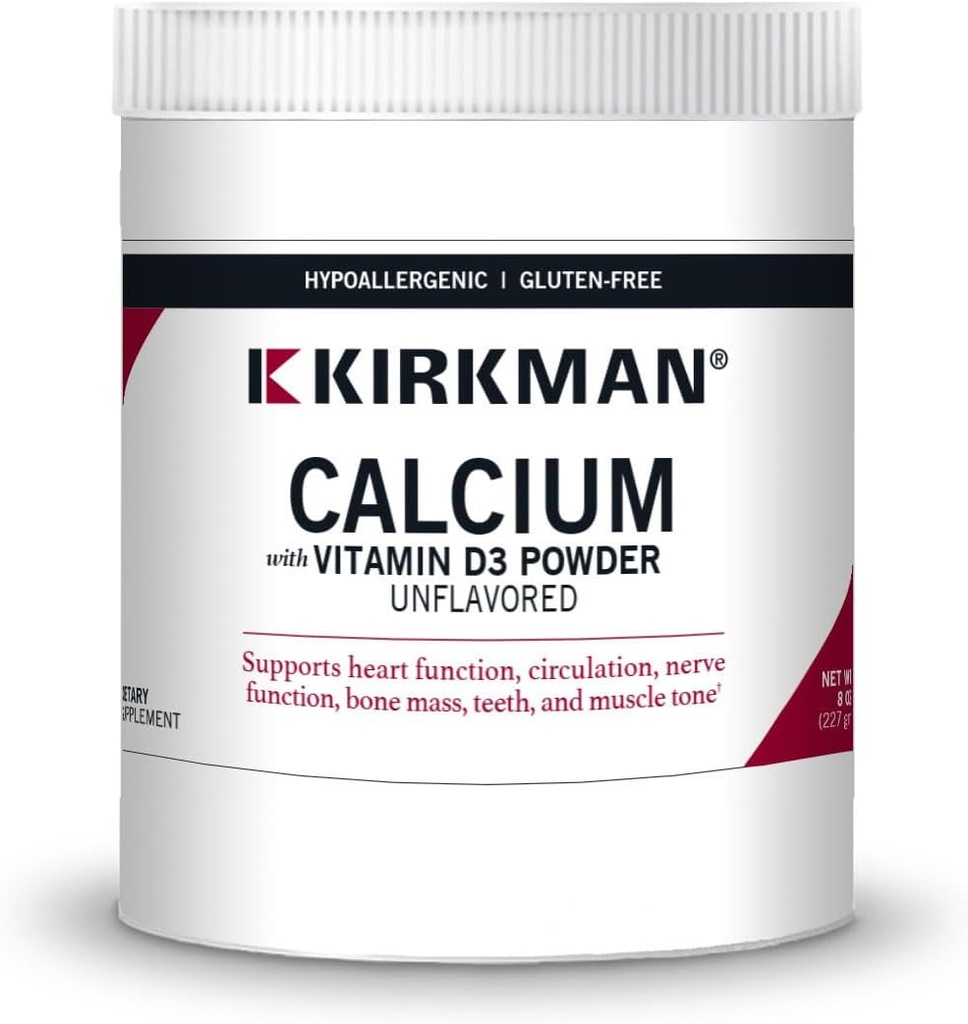 Kirkman - Calcium dengan Vitamin D3 Powder - 8 oz - Escalypse - Membantu mempertahankan Bones Kuat - Unflamited