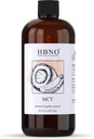 HBNO California Bottle Coconut Mct Oil 16 fl oz (475ml) Vation Size - Natural Mct Oil, Cold Press - Perfect Carrier for Massage, Aromaterapi - Ideal for Face, Body, Lips, & Hair