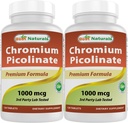 Kromium Terbaik Chromium Picolinate 1000 mcg 120 Tablet (Paket 2)