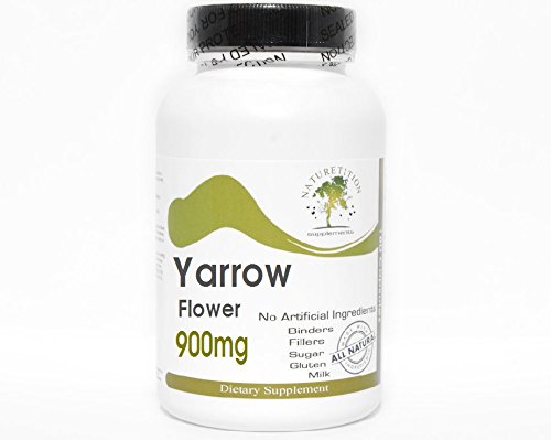 Bunga Yarrow 900mg ~ 200 Capsules - Tanpa Addicitives