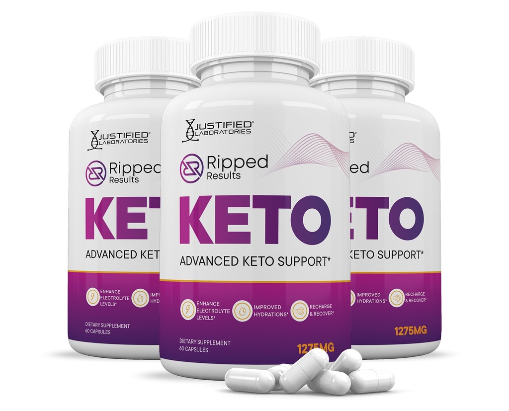 (3 Pack) Hasil Ripped Keto ACV Pil 1275MG Keto Dukungan Katup Kemo Alternatif ke Keto ACV Formumies dengan Apple Cider Vinegar Ekstra Virgin Powder Green Tea Leaf 180 Capsules
