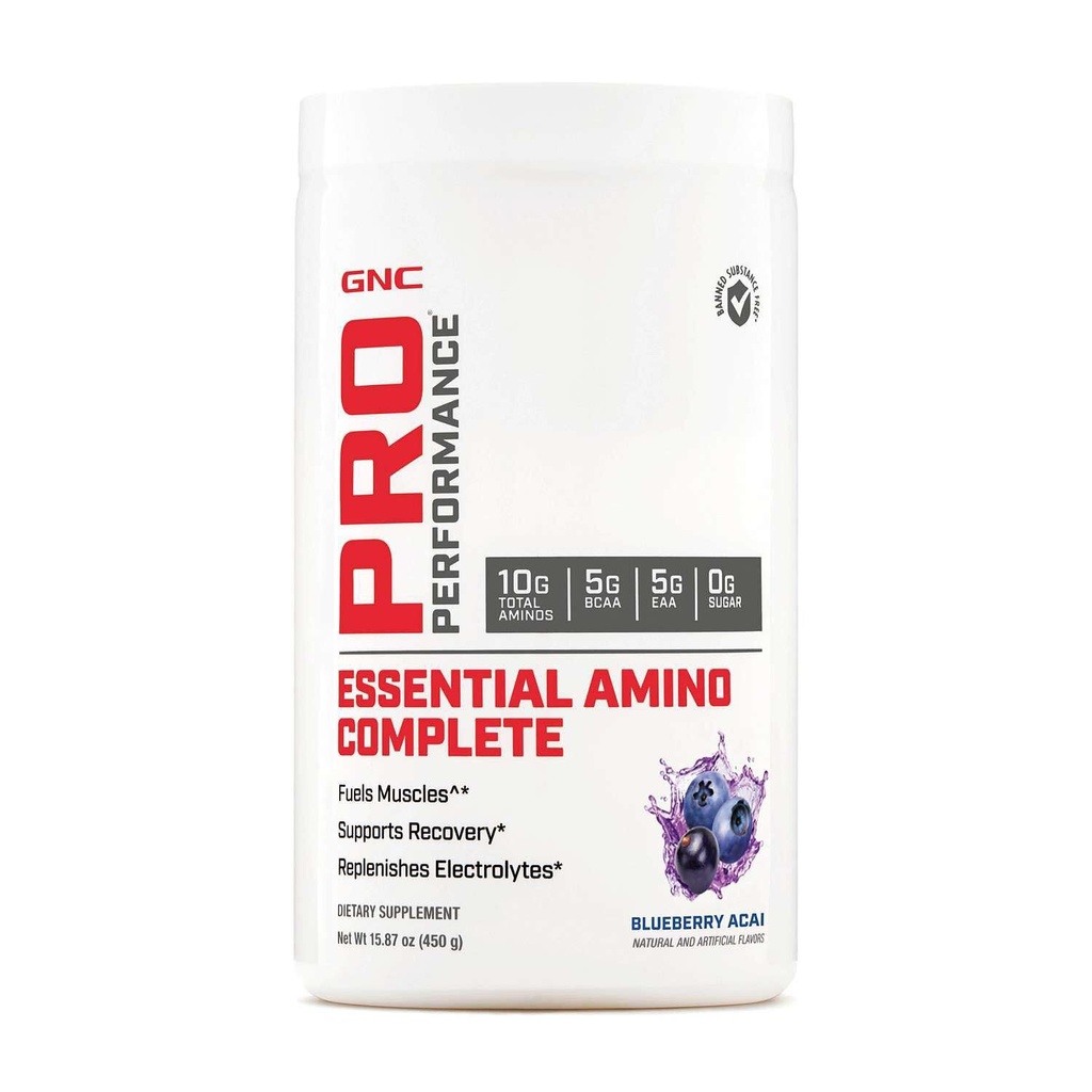 GNC Pro Performance Estimate Amino Lengkap, Blueberry Acai, 30 Hamba