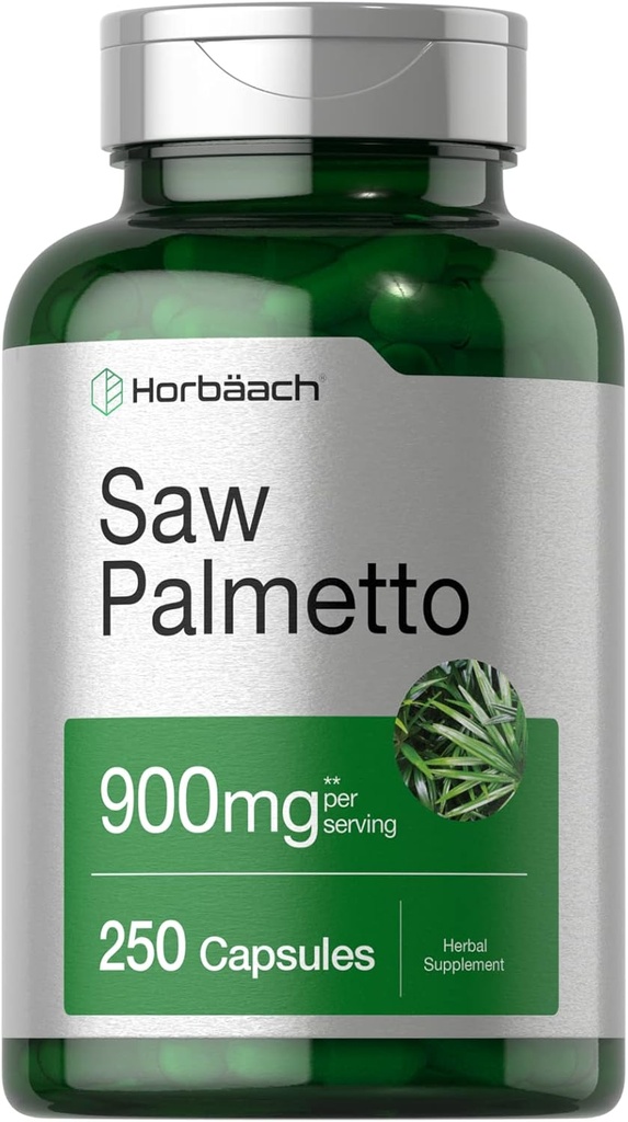 Horbäach Saw Palmetto Extract 124; 900mg 124; 250 Capsules 14; Non- GMO dan Gluten Free Formula 124; Suplemen Herb Tradisional