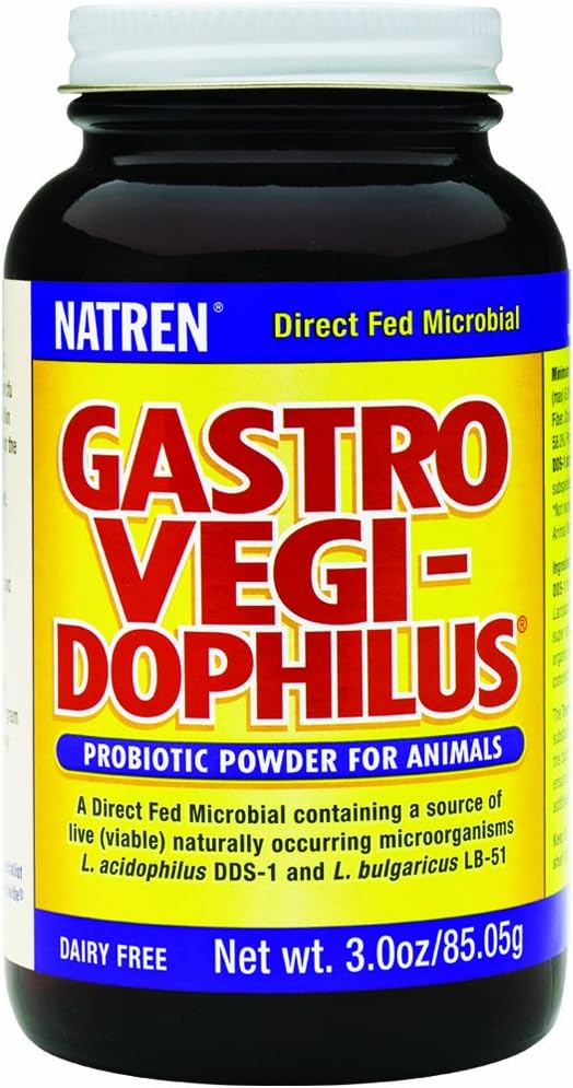 Natren Gastro Vegi- Dophilus Intestinal Health and Ditraffic Dairy- free Probiotic Powder untuk Hewan, 3.0oz