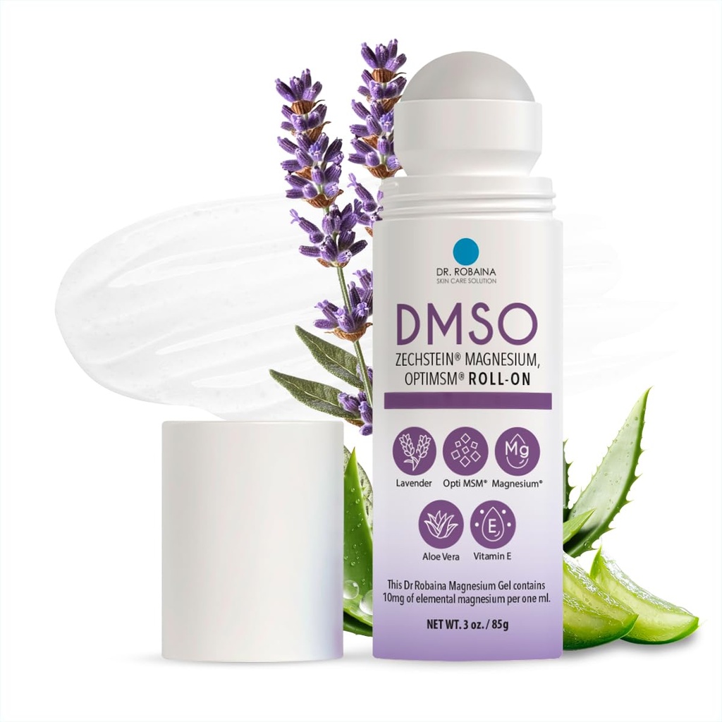 Dr. Robaina DMSO Lavender Rolls-On - Ultimate Skin Comfort & NASFent 124; 99.9% Pharmaceutical Grace dengan Arnica, Magnesium, Aloe Vera, Vitamin E 1254; Dibuat di Amerika Serikat