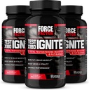 ForCE FacTOR Test X180 Ignite, Testosterone Booster & Fat Burner for Men, Testosterone Suplement to Help Build Muscle, Increase Energy, and Boost Vitalitas and Performance, 60 Count (Pack of 3)