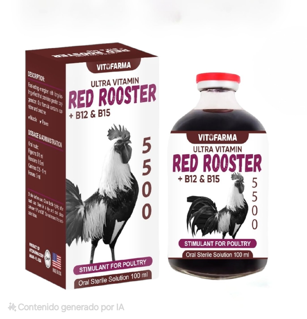 B12 5500 100 ml Retorative Muscle Mass Optimal Weight Training Suoster for Rooster SUPLEMENTO NULISIONAL ENERGIZANTE CON AKTIVADOR METABOLICO