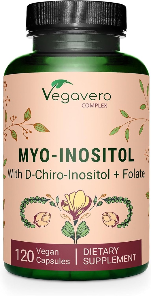 Vegavero Myo- Inositol & D-Chiro Inositol 124; Hormone Balance & Ovarian dengan Folate, Resveratrol, CoQ10 124; 40: 1 Rasio 124; Buruh-Test 124; 120 Caps 144; Segan 1244; Segan