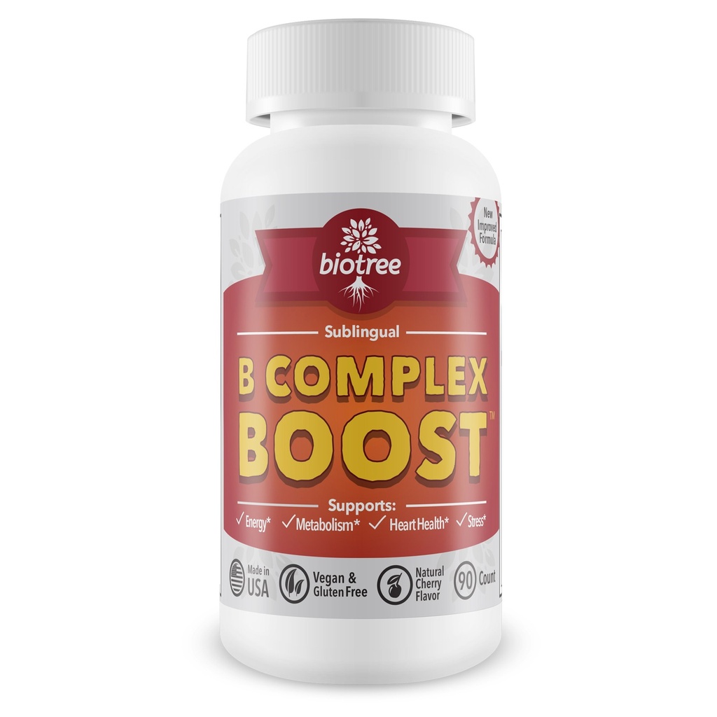 Vitamin B12 Sublinual B Complex Energy Pill B12 Methylcobalamin B6 Biotin & Folic Acid Natural Energy Sutabolisme Heart Health & Stress Great Tasting Cherry Flavor! 100% Caffeine Free -
