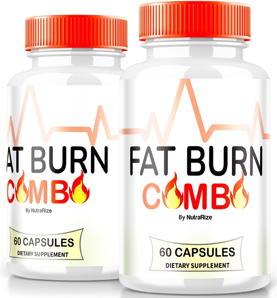 (2 Paket) Fat Burn Combo Capsules, FatBurn Combo Formula Formula, All Natural Weight Loss Suplement to Achieve Healthove-Looking Body, Keto Fitness Pil, Review Resmi (120 Capsules)
