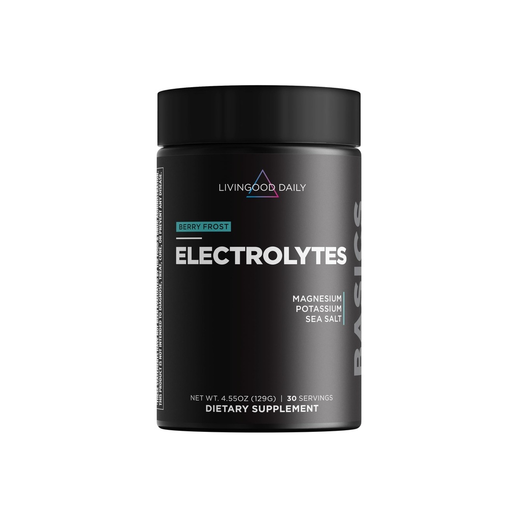 Livingood Daily Electrolytes Powder, Electrolytes Hydration Drind Mix with Vitamin C, Magnesium, Taurine & Sea Salt, Electrolite Supplemen Energi & Hydration, Keto, Berry Frost Flavor, 30 Srvgs