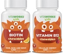 Anak-anak Biotin 5000mcg Chewables + Vitamin B12 Bundle Chewables