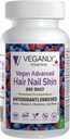 Vegan Advanced Hair Nail Skin One-Daily, 60 Veggie Caps - Antioksidant Enriched. Rambut Improve, Kesehatan Kulit Menimbulkan dan Kesehatan Nail - Tanaman Berdasarkan Biotin & Makanan Super Alam