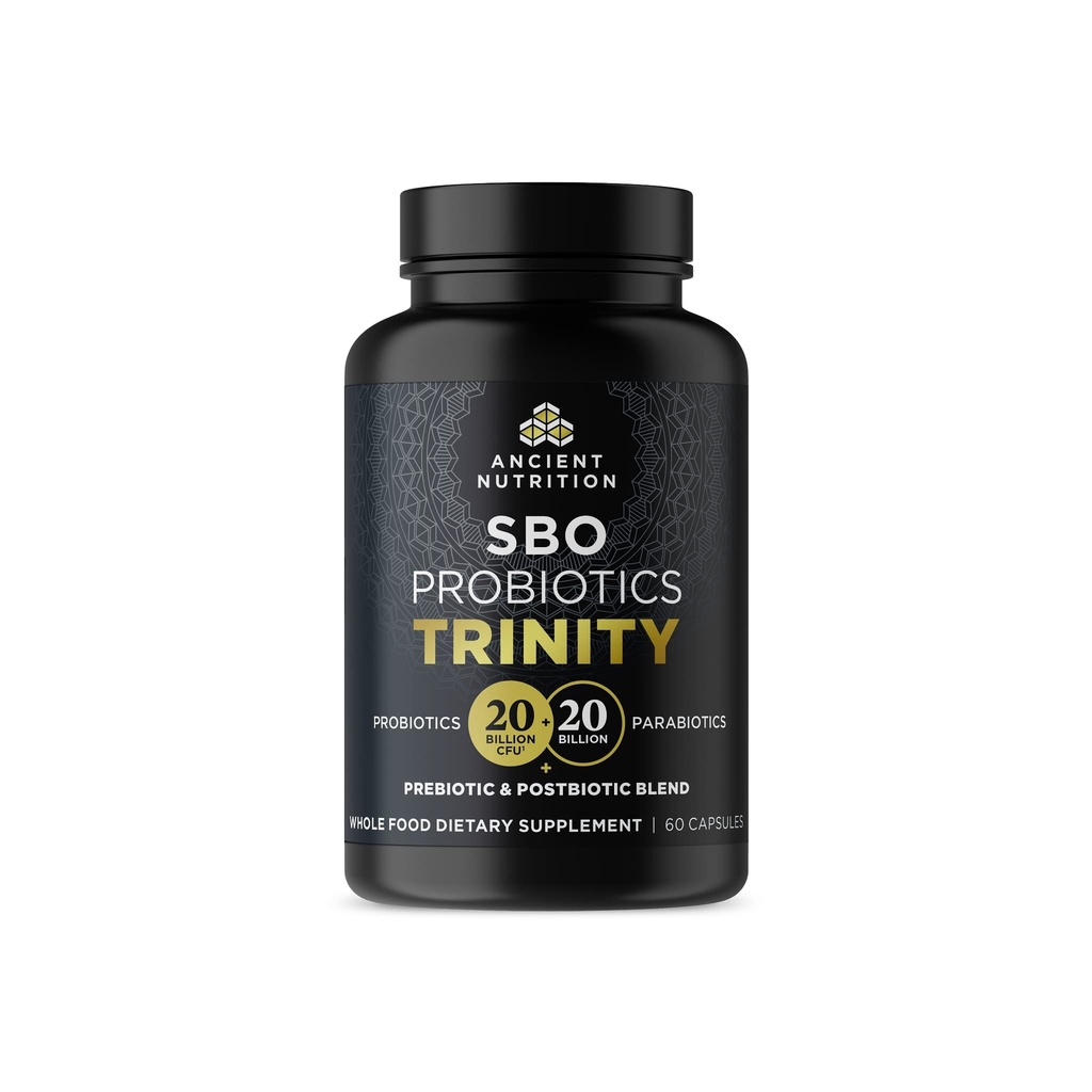 Nutres kuno Probiotic SBO Probiotic Trinity Daily Care, Probilefor Digetical Health, 40 Milyar Blend of Pregories, Provinsi, Postabotics Reduces Occational Bloating, 60 Count