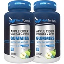 Herbtonics Keto Apple Cider Vinegar Gummies - Dicarry & Detox Dukungan - Sugar Free BHB Advanced Formula untuk Keto Dukungan - Raw ACV dengan The Mother - 120 Vegan ACV Gummies