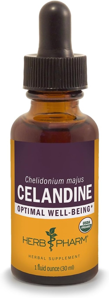 Herb Pharm Certified Organic Celandine Cair Extract, 1 Fl Oz