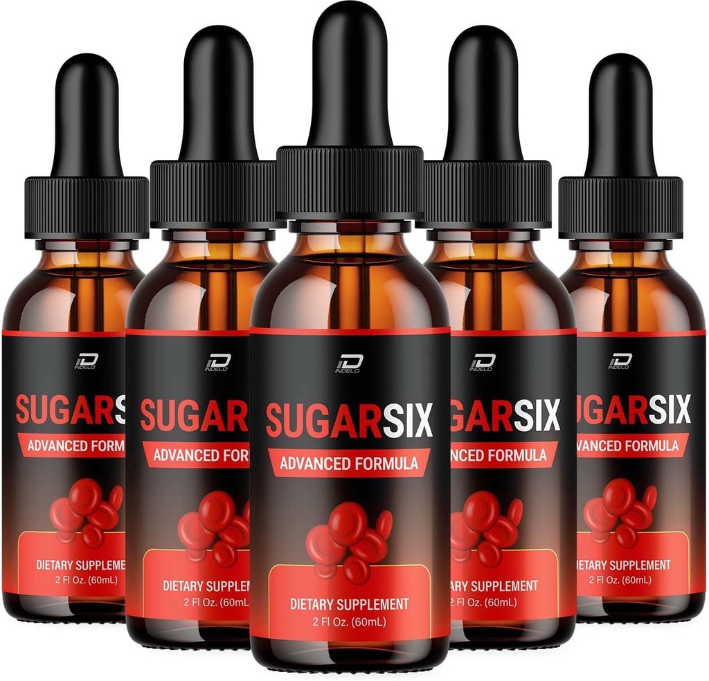 Sugar Six Drops Heally Formula - Dietary Suplement Drops - Extra Strength SugarSix Liquid Drops, Sugar Six Drops Review (5 Pack - 5 Month Suply)
