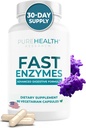 PUREHEATH RESEARCH Dibuat di AS Digeptical Enzyme Suplemen - Premium Lactase dan Lipase Enzymes for Ditraffic - Tidak ada Bantuan Bloating & Better Digetical Health, 90 Capsules untuk 1 Bulan
