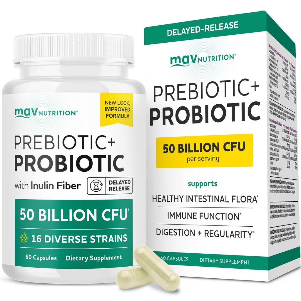Prebiotik dan Probiotik bagi Perempuan & Men 124; Pre dan Progities for Gut Health & Bloating Relief