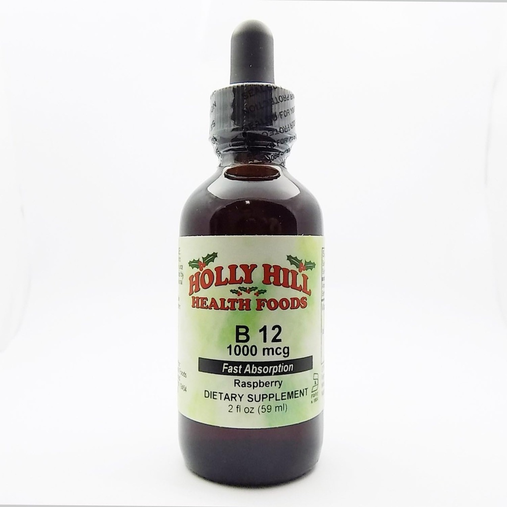 Holly Hill Health Foods, Fast Absorpsi B-12 1000 MCG, Raspberry, 2 Ounce