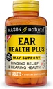 MASON NATURAL Ear Health Plus dengan B Vitamin, 50 Day Suppply, Support Normal Ear Health and Ringing