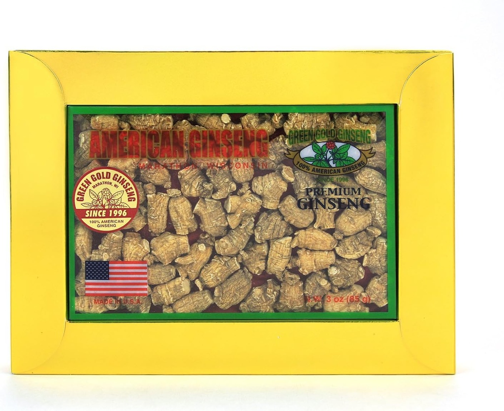 SKU PS 135- 3 = "Bullet" kecil 124; American Ginseng Roots from Marathon County, WI 14; 3oz Box, B06XCL2TQQ