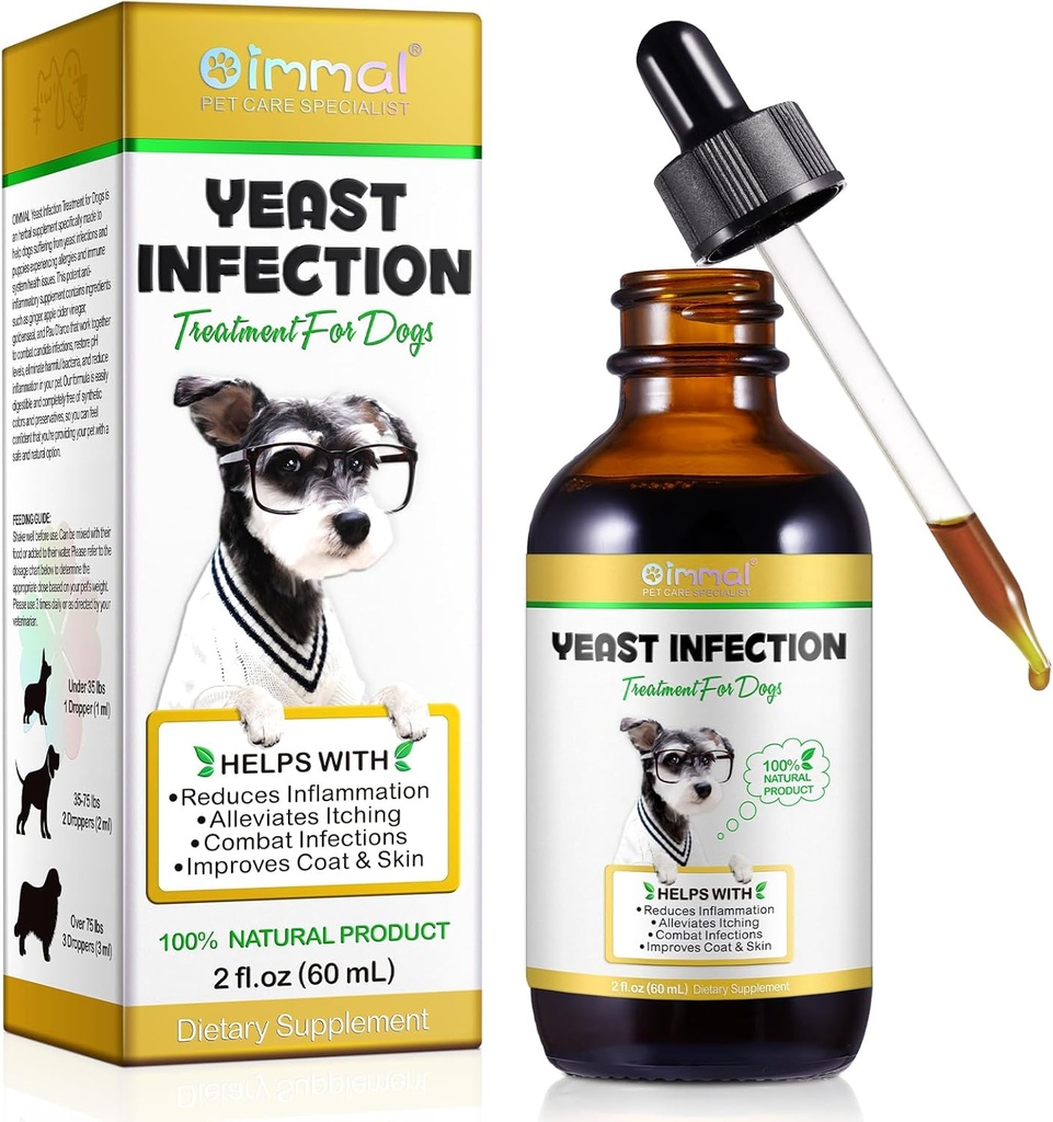 Perawatan Infeksi Natural Yeast untuk Anjing, Bantuan Alergi Anjing, Peninggalan Itch Skin Support