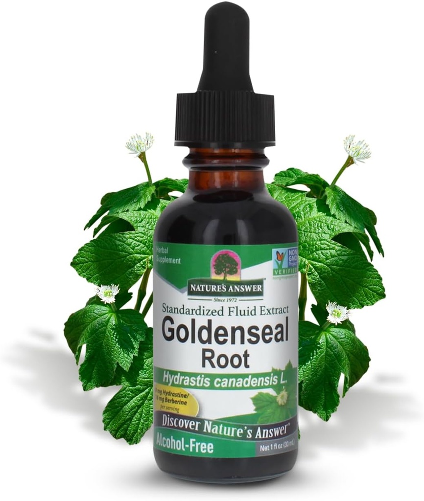Nature 's Respon Goldenseal Root 124; Herbal Suplemen 124; Support A Healthy Ammune System 14; Gluten- Free & Alcohol- Free 1oz (2 Pack)