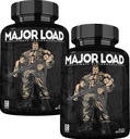ONL Testosteron Tambahan untuk Pria - Mayor Load Testosteron Booster dengan Horny Goat Weed Root & Maca - Tonkat Ali Energy Pills for Stamina & Power - Test Booster 60 Capsules (2pk)