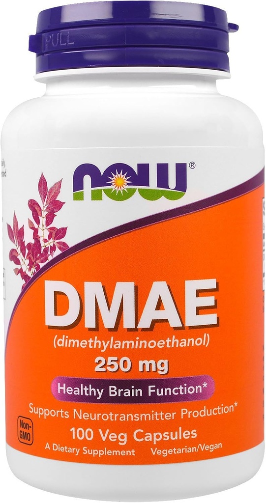 NOW DMae 250mg, 100 Capsules (Pack of 2)