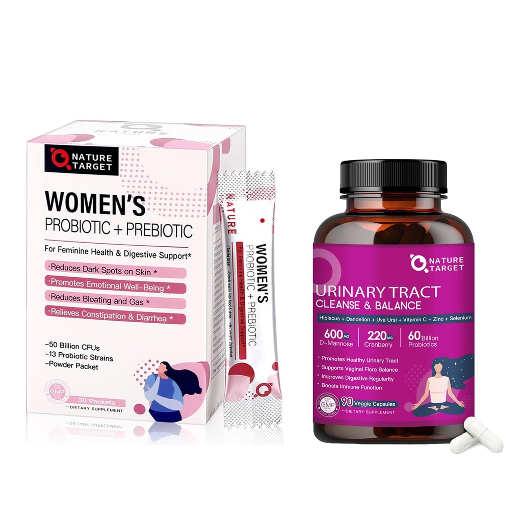 NURE TARGET Progres for Women Digetical Health & Urinary Trakt Health with D Mannose & Cranberry